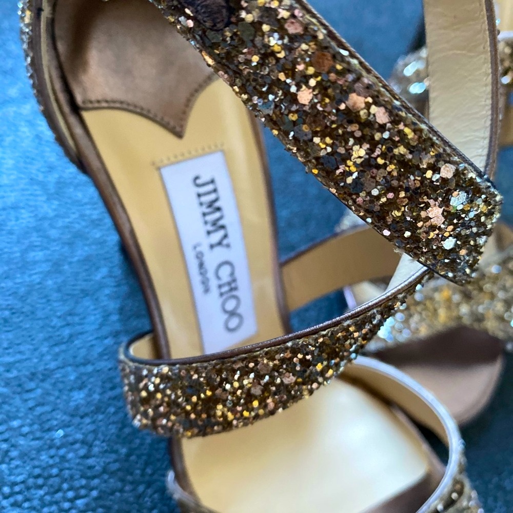 Jimmy Choo Antique Gold Heels